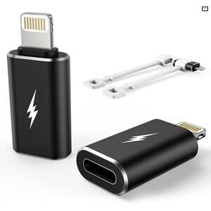 TechMatte Female USB C to Male Lightning Adapter 2 Pack
